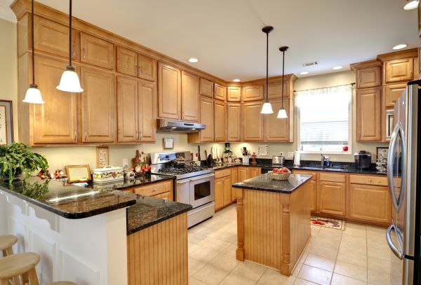 Maple Kitchen Cabinet Repair in Midlothian
